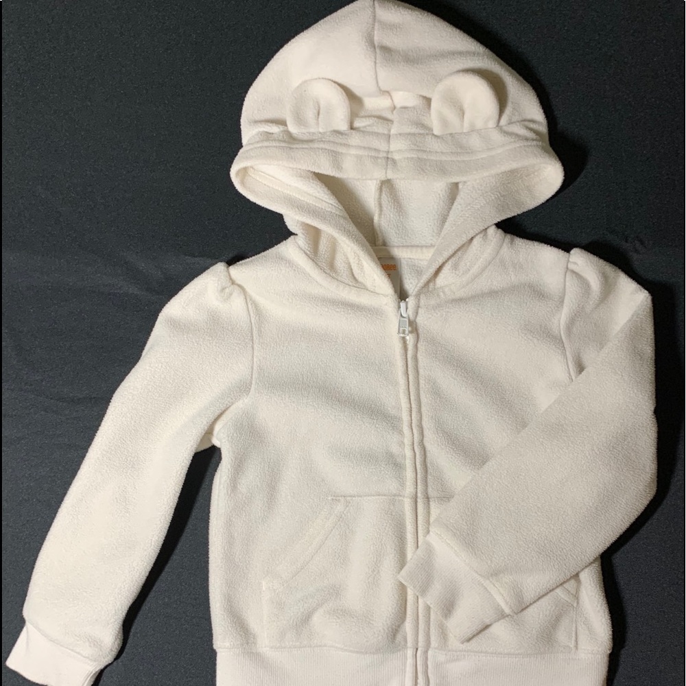 White 2T-3T toddler hoodie